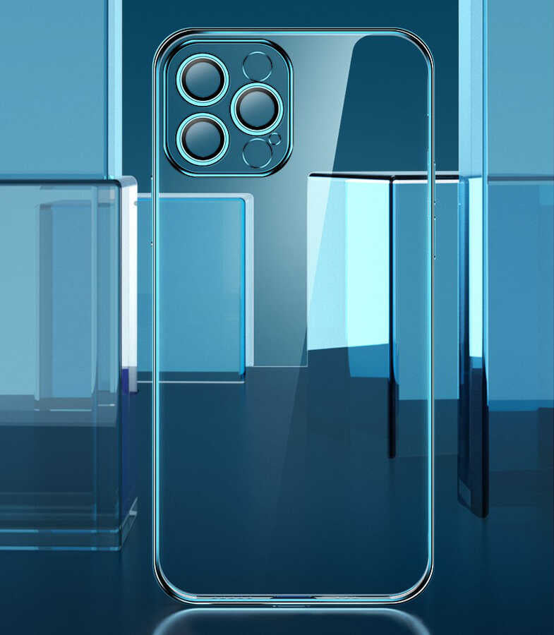 Apple iPhone 12 Pro Max Kılıf Zore Blok Kapak Renksiz