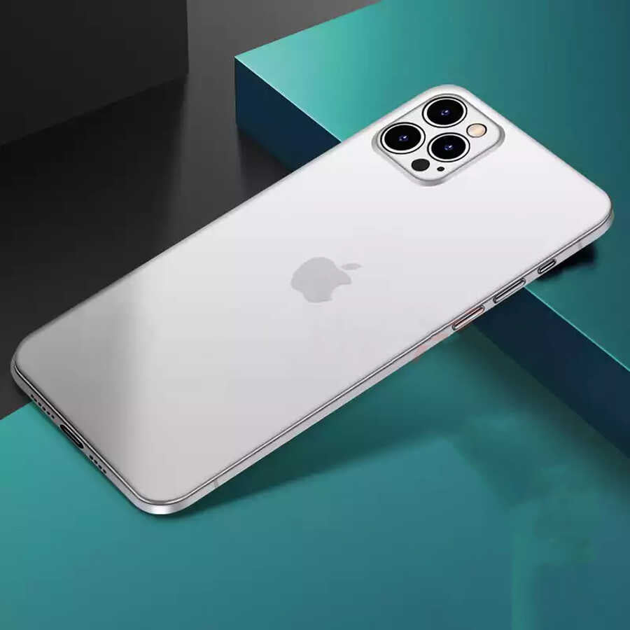 Apple iPhone 12 Pro Max Kılıf Zore Blok Kapak Renksiz