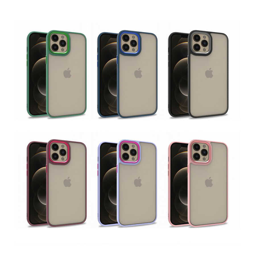 Apple iPhone 12 Pro Max Kılıf Zore Flora Kapak Kırmızı