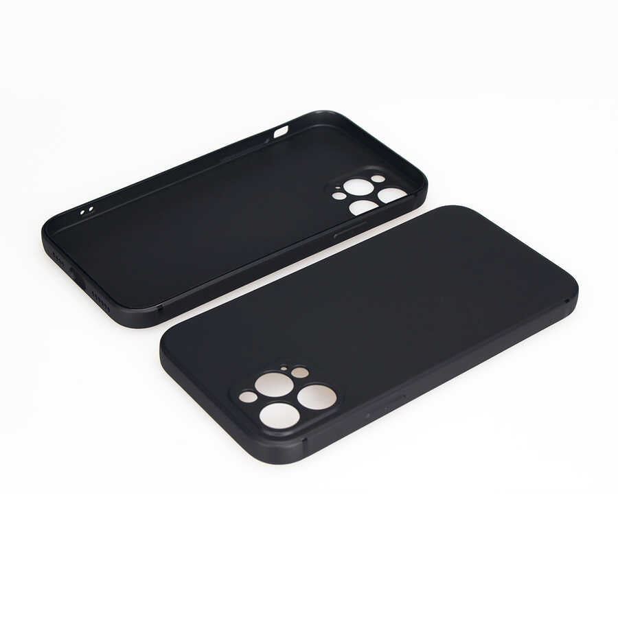 Apple iPhone 12 Pro Max Kılıf Zore İmax Silikon Siyah