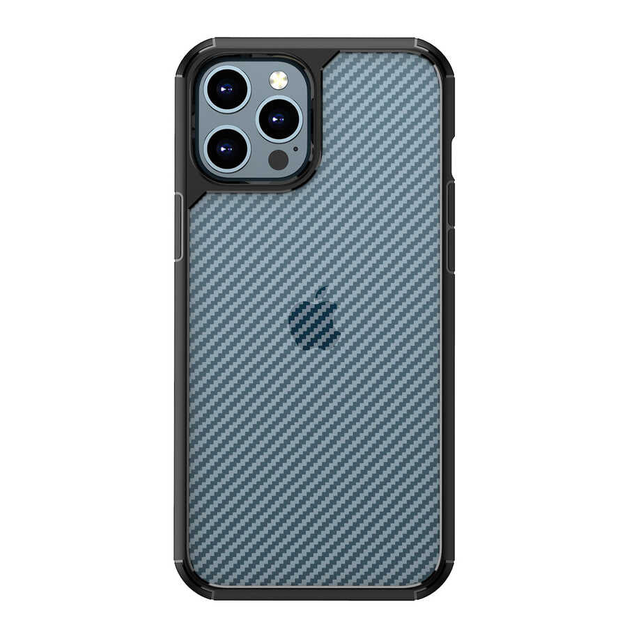 Apple iPhone 12 Pro Max Kılıf Zore İnoks Kapak Mavi