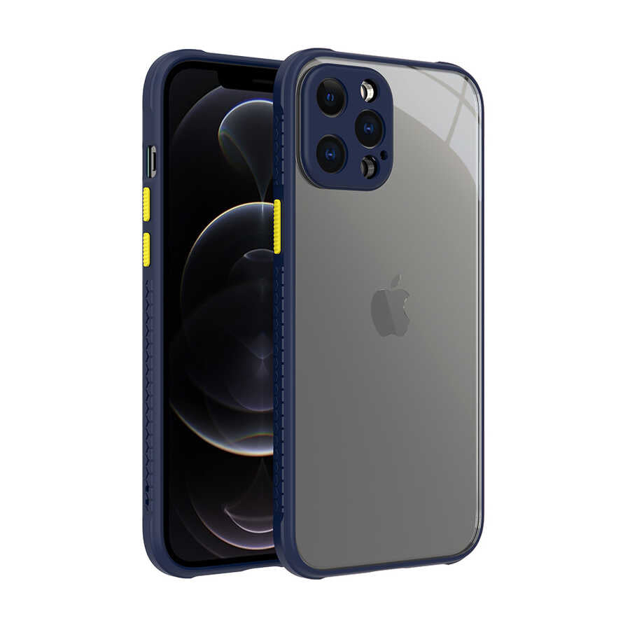 Apple iPhone 12 Pro Max Kılıf Zore Kaff Kapak Lacivert