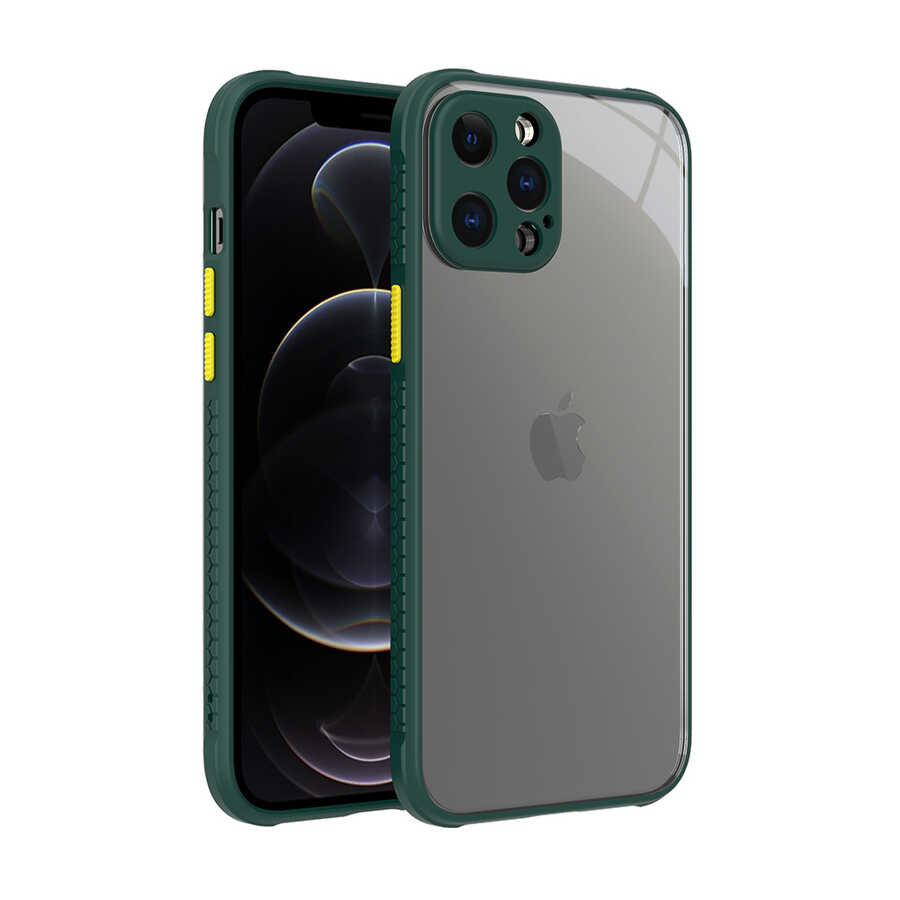 Apple iPhone 12 Pro Max Kılıf Zore Kaff Kapak Koyu Yeşil