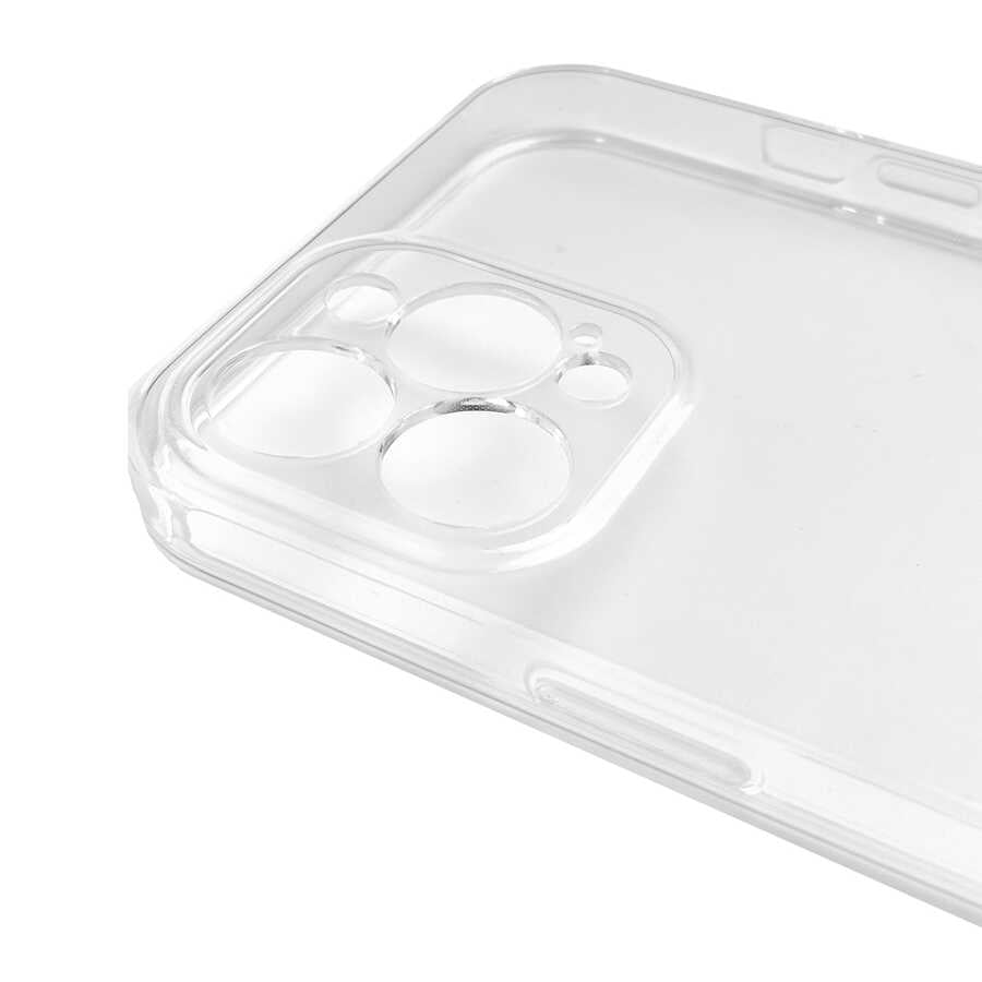Apple iPhone 12 Pro Max Kılıf Zore Kamera Korumalı Süper Silikon Kapak Renksiz