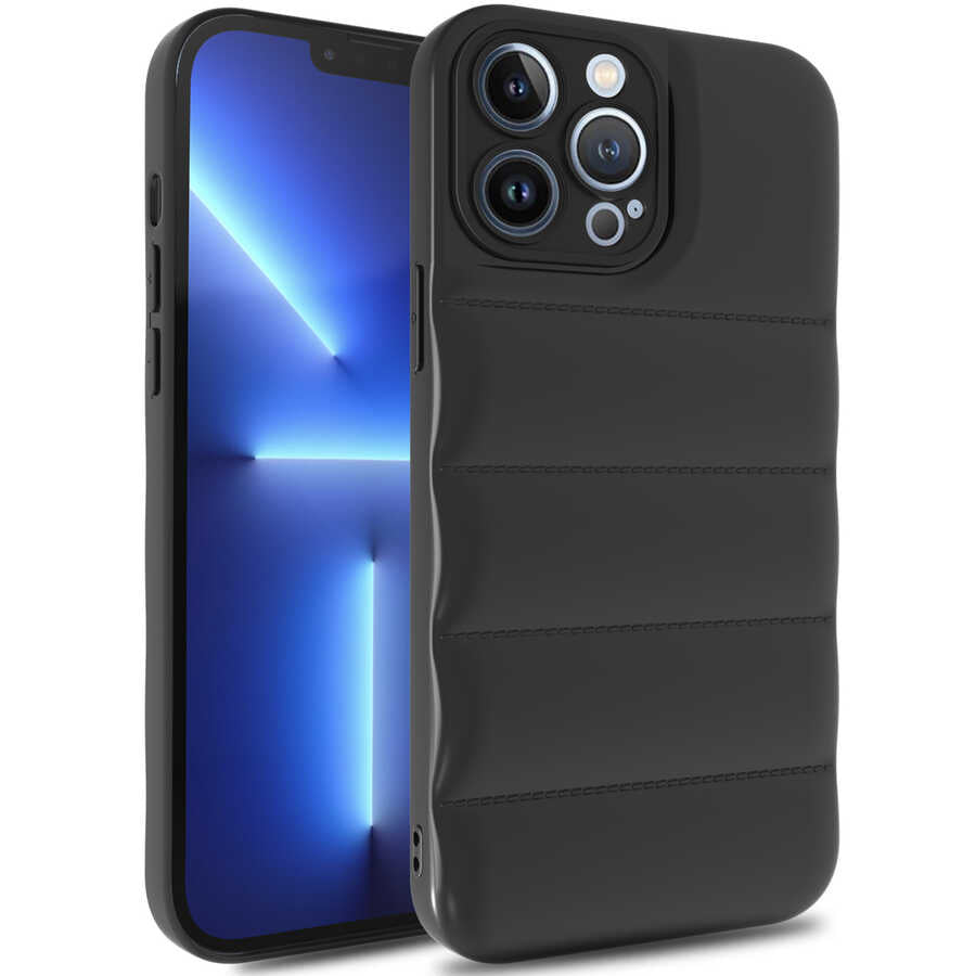 Apple iPhone 12 Pro Max Kılıf Zore Kasis Kapak Siyah