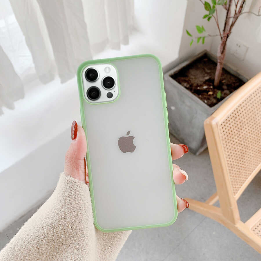 Apple iPhone 12 Pro Max Kılıf Zore Mess Kapak Koyu Yeşil