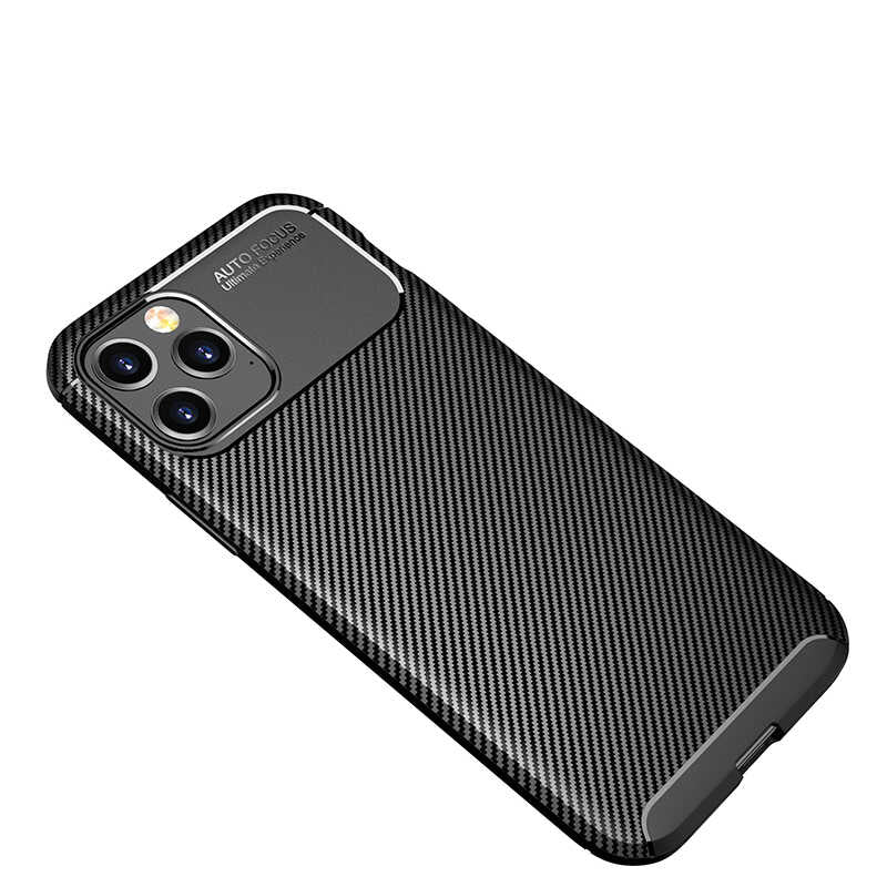Apple iPhone 12 Pro Max Kılıf Zore Negro Silikon Kapak Siyah