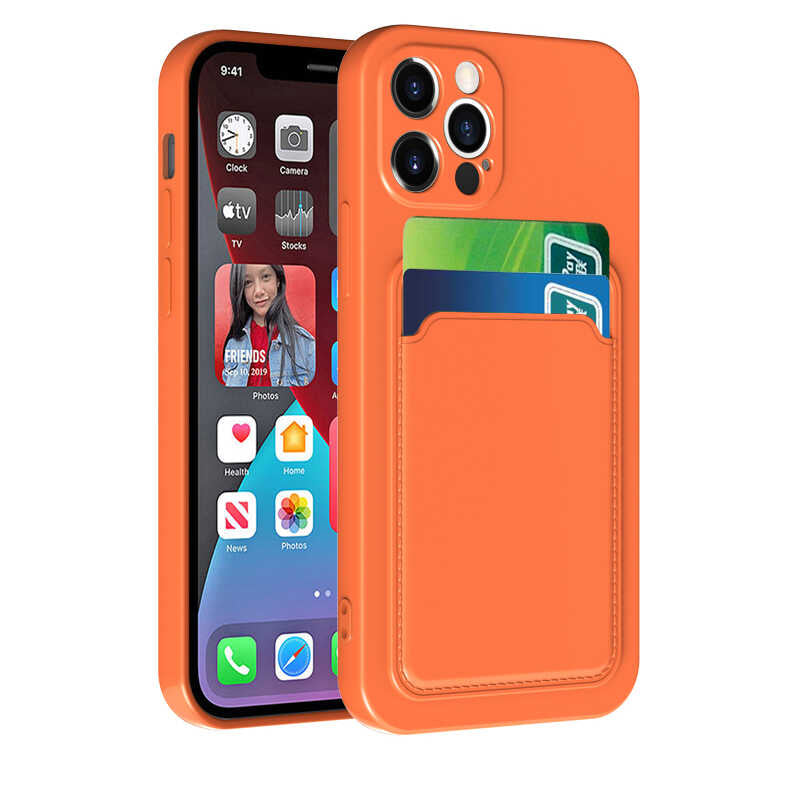 Apple iPhone 12 Pro Max Kılıf Zore Ofix Kapak Turuncu