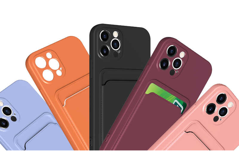 Apple iPhone 12 Pro Max Kılıf Zore Ofix Kapak Turuncu