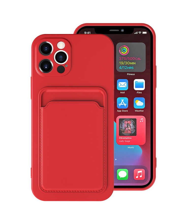 Apple iPhone 12 Pro Max Kılıf Zore Ofix Kapak Kırmızı