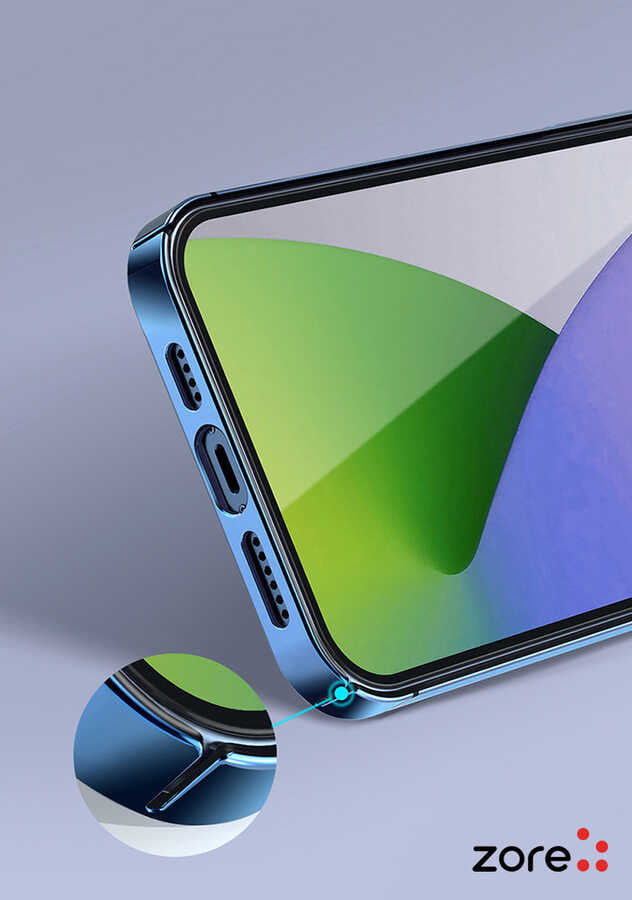 Apple iPhone 12 Pro Max Kılıf Zore Pixel Kapak Lacivert