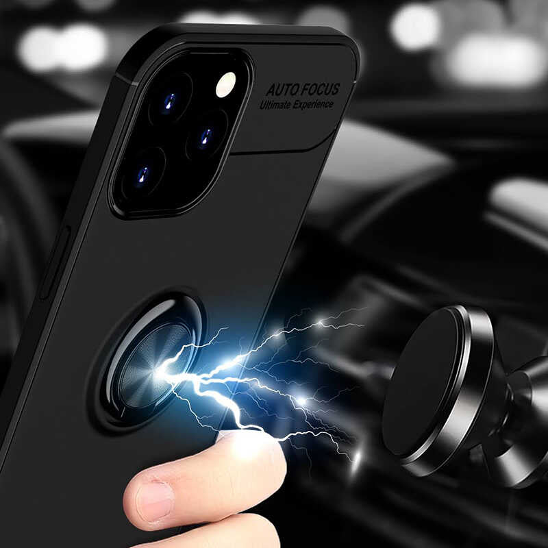 Apple iPhone 12 Pro Max Kılıf Zore Ravel Silikon Kapak Siyah