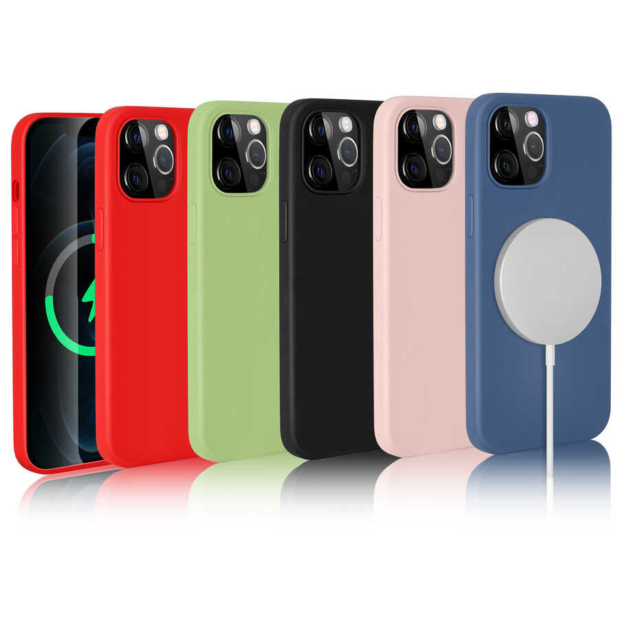 Apple iPhone 12 Pro Max Kılıf Zore Silksafe Wireless Kapak Siyah