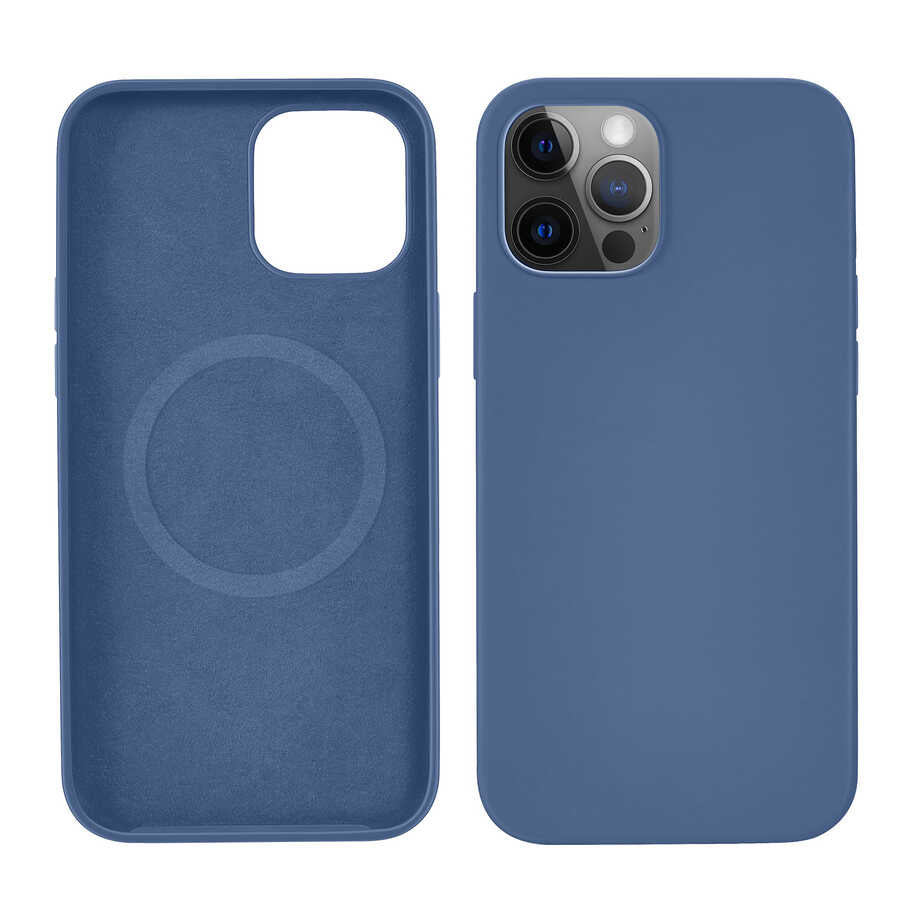 Apple iPhone 12 Pro Max Kılıf Zore Silksafe Wireless Kapak Kırmızı
