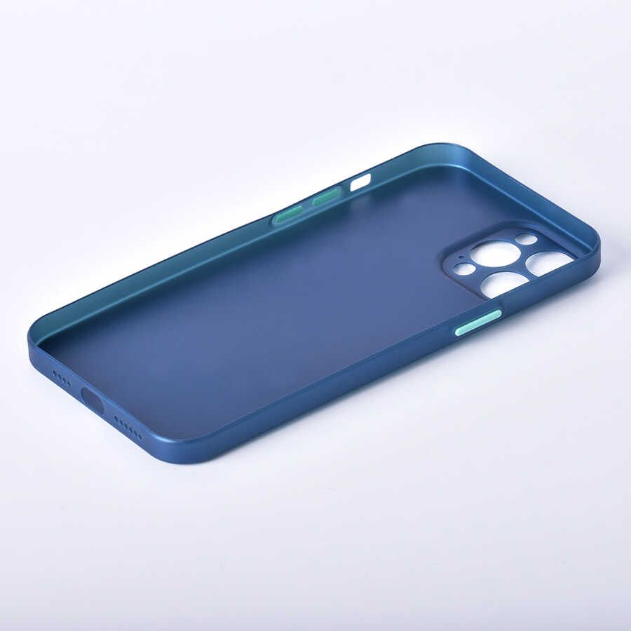 Apple iPhone 12 Pro Max Kılıf Zore Slims Kapak Saks Mavi