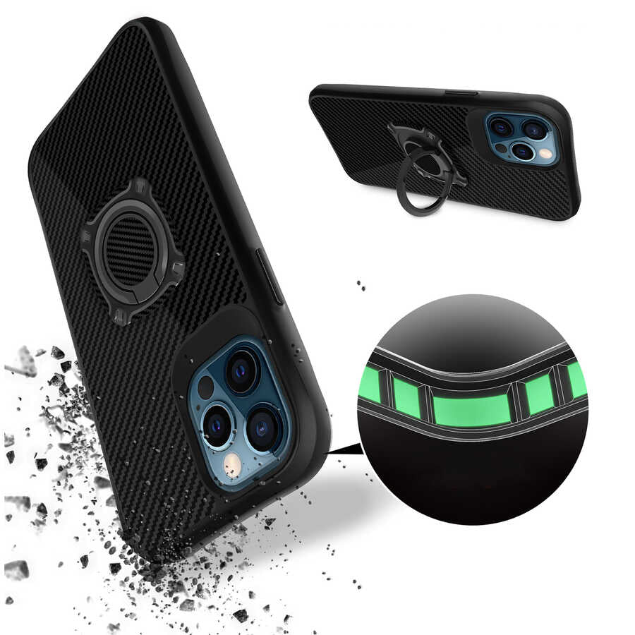 Apple iPhone 12 Pro Max Kılıf Zore Timo Kapak Siyah