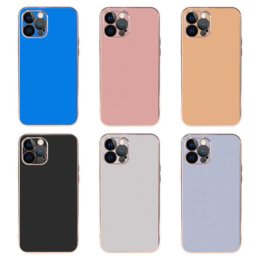 Apple iPhone 12 Pro Max Kılıf Zore Viyana Kapak Gold