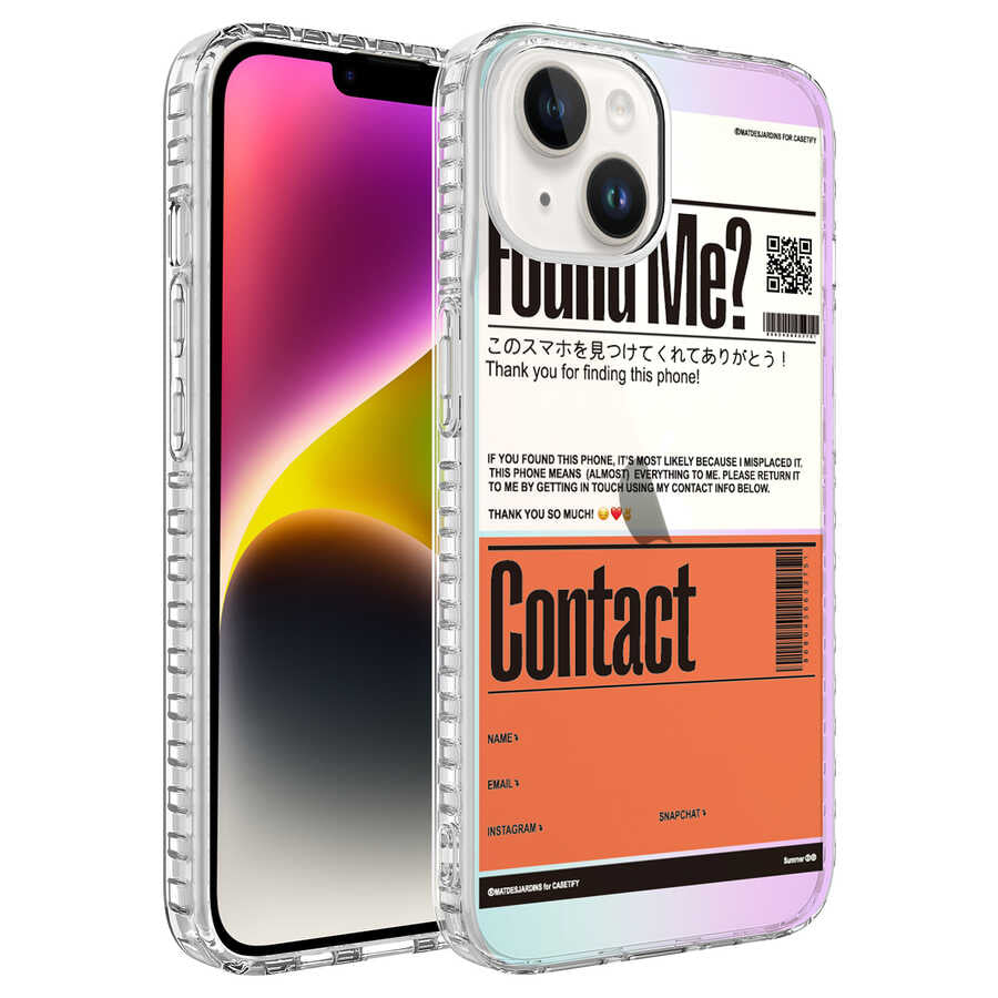 Apple iPhone 13 Kılıf Airbag Kenarlı Renkli Desenli Silikon Zore Elegans Kapak NO6