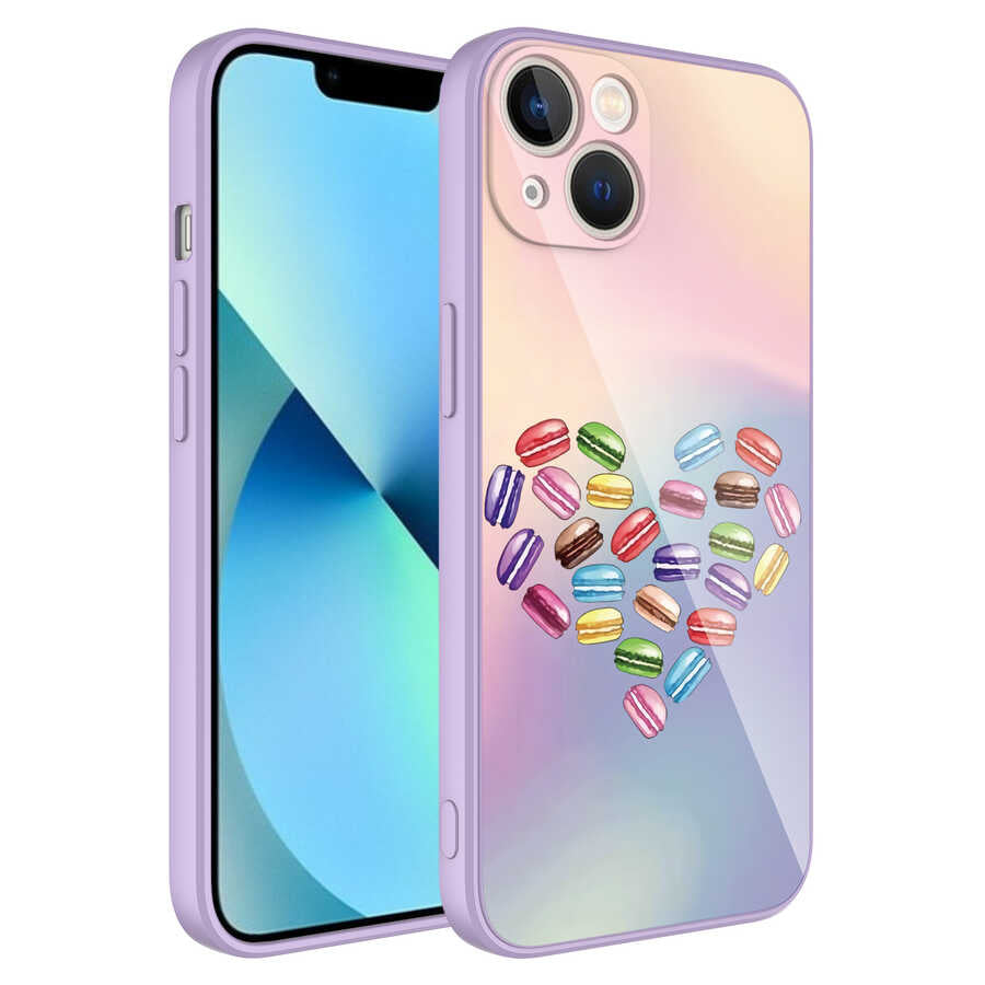 Apple iPhone 13 Kılıf Kamera Korumalı Desenli Sert Silikon Zore Epoksi Kapak NO8