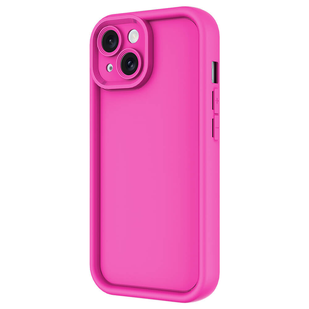 Apple iPhone 13 Kılıf Kamera Korumalı Zore Ananas Kapak Pembe Koyu