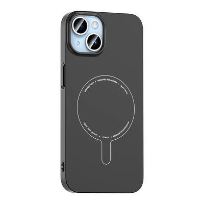 Apple iPhone 13 Kılıf M-Safe Şarj Özellikli Kamera Korumalı Zore Elio Sert PC Kapak