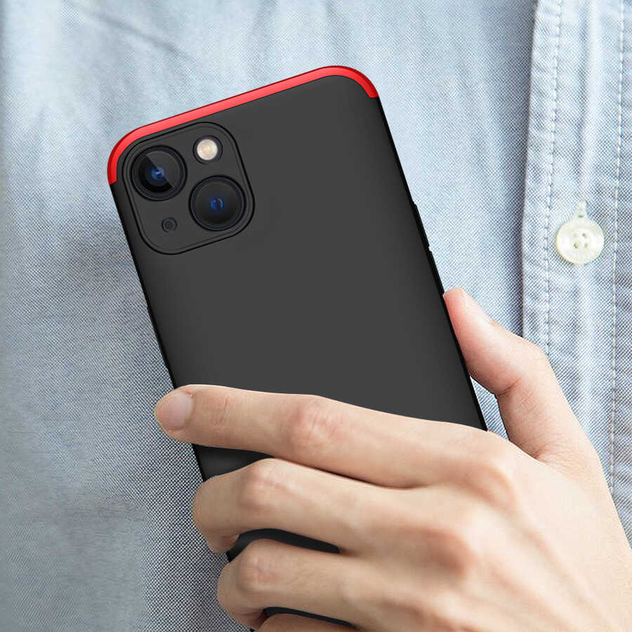 Apple iPhone 13 Kılıf Zore Ays Kapak Siyah-Mavi