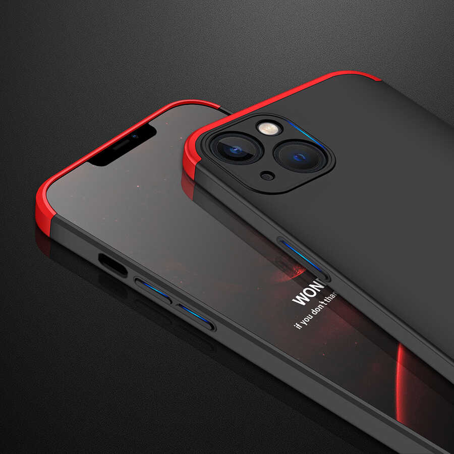 Apple iPhone 13 Kılıf Zore Ays Kapak Siyah-Mavi