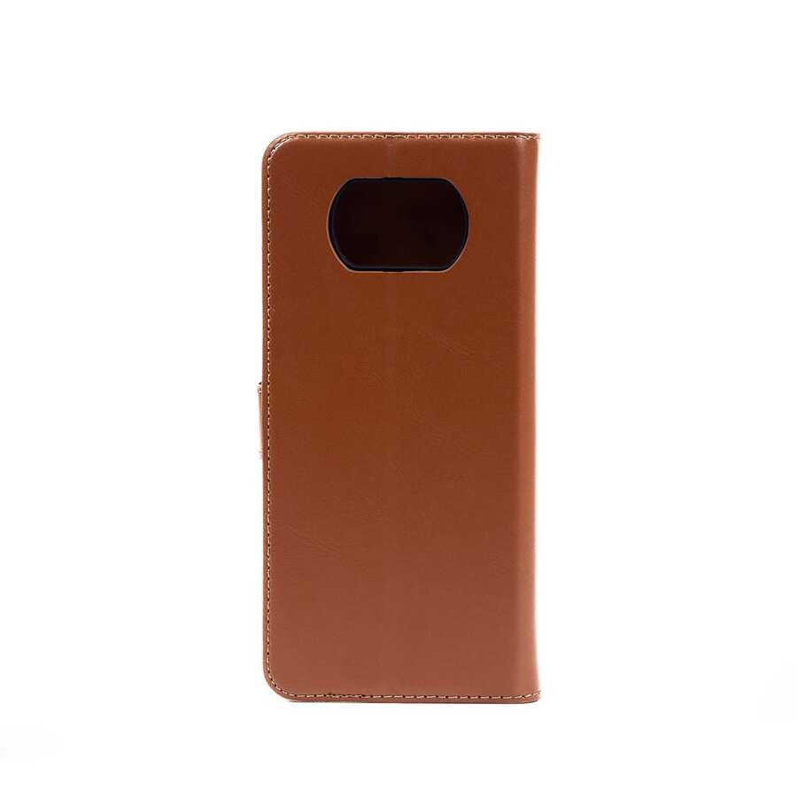 Apple iPhone 13 Kılıf Zore Kar Deluxe Kapaklı Kılıf Gold