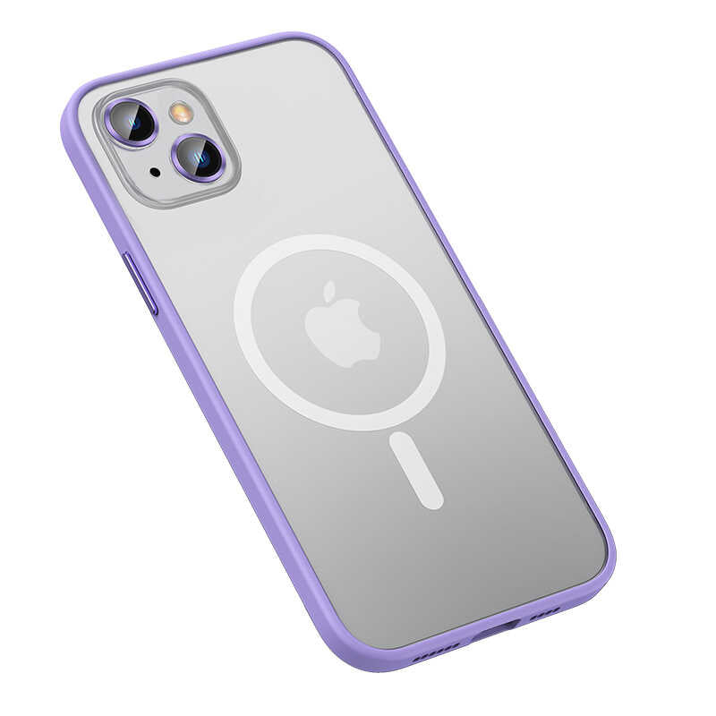 Apple iPhone 13 Kılıf Zore Mokka Wireless Kapak Lila