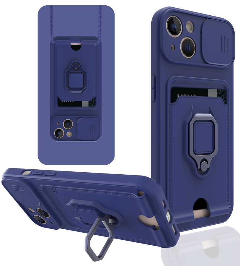 Apple iPhone 13 Kılıf Zore Pelit Kapak Lila