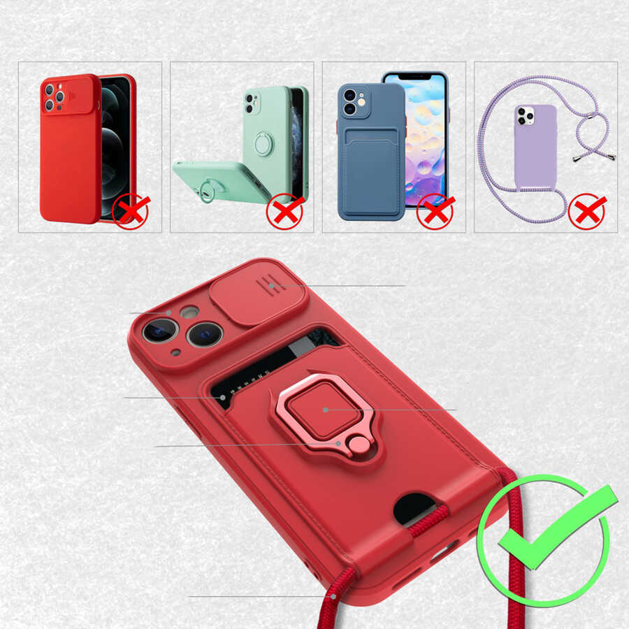 Apple iPhone 13 Kılıf Zore Pelit Kapak Lila