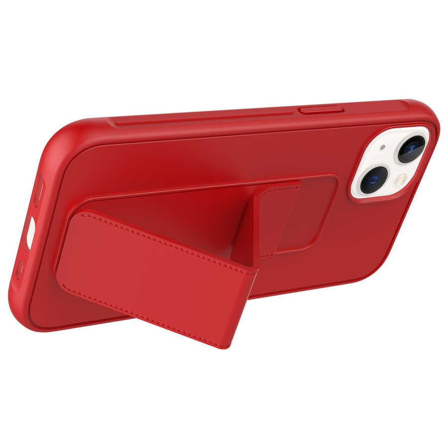 Apple iPhone 13 Kılıf Zore Qstand Kapak Lila