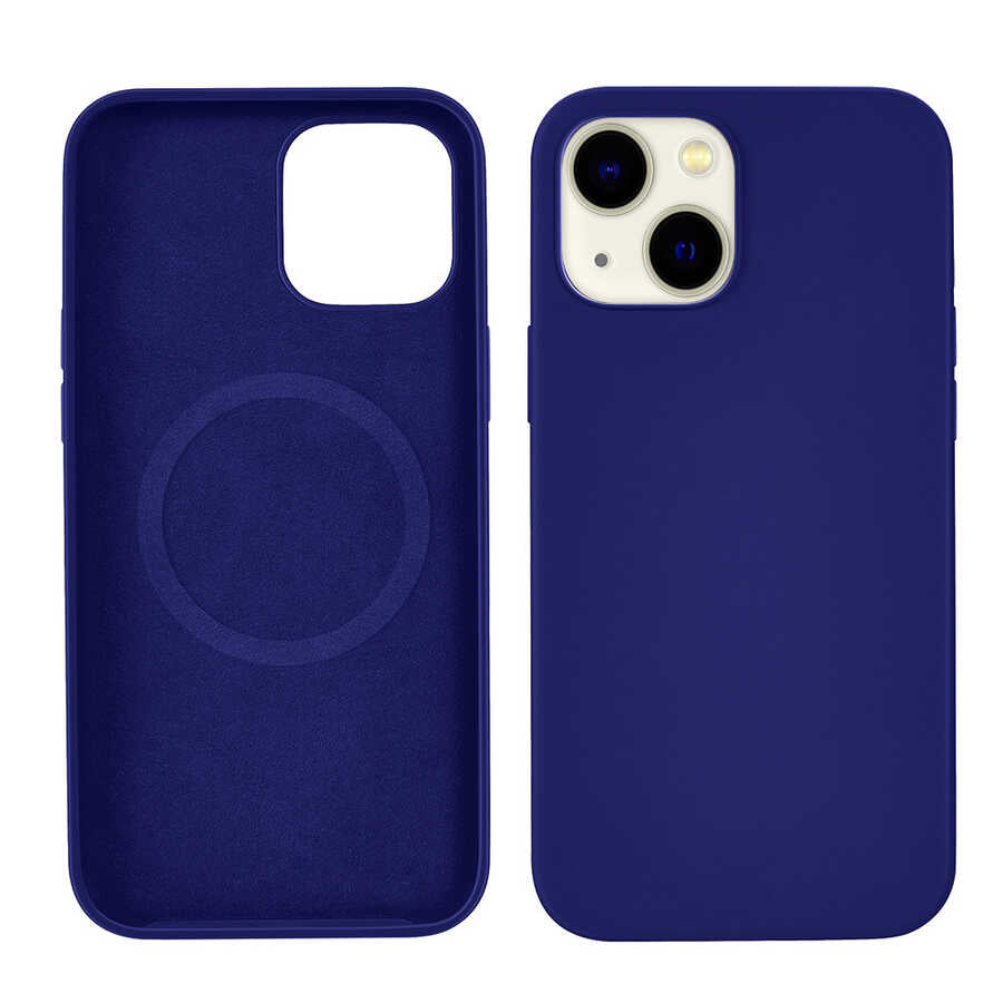 Apple iPhone 13 Kılıf Zore Silksafe Wireless Kapak Siyah