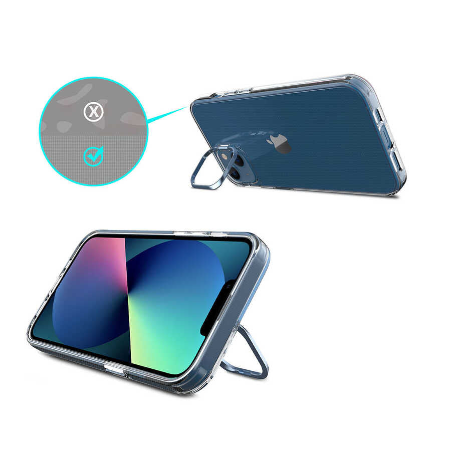 Apple iPhone 13 Kılıf Zore Skuba Kapak Gümüş