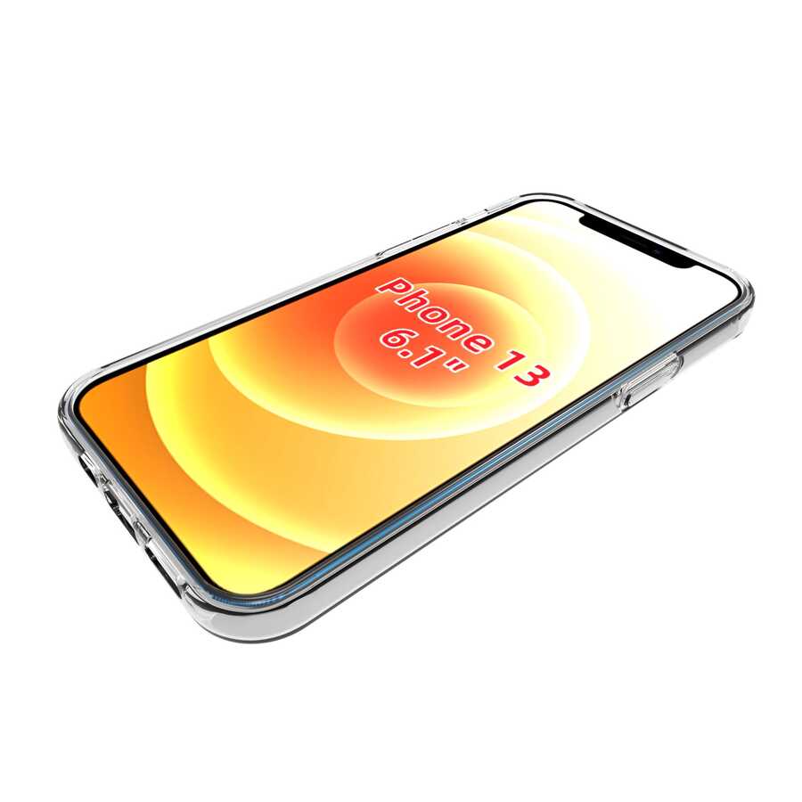 Apple iPhone 13 Kılıf Zore Süper Silikon Kapak Renksiz