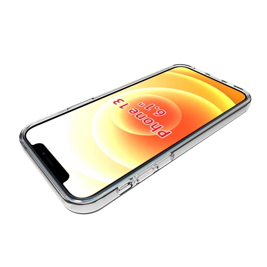 Apple iPhone 13 Kılıf Zore Süper Silikon Kapak Renksiz