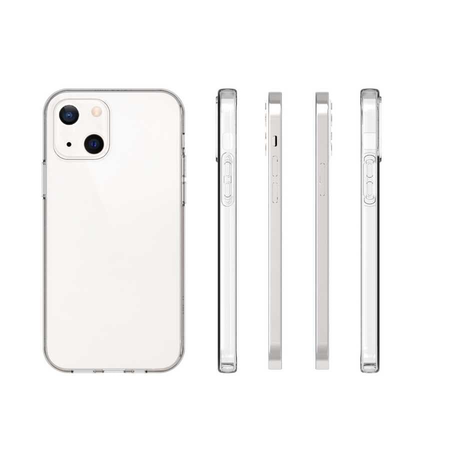 Apple iPhone 13 Kılıf Zore Süper Silikon Kapak Renksiz