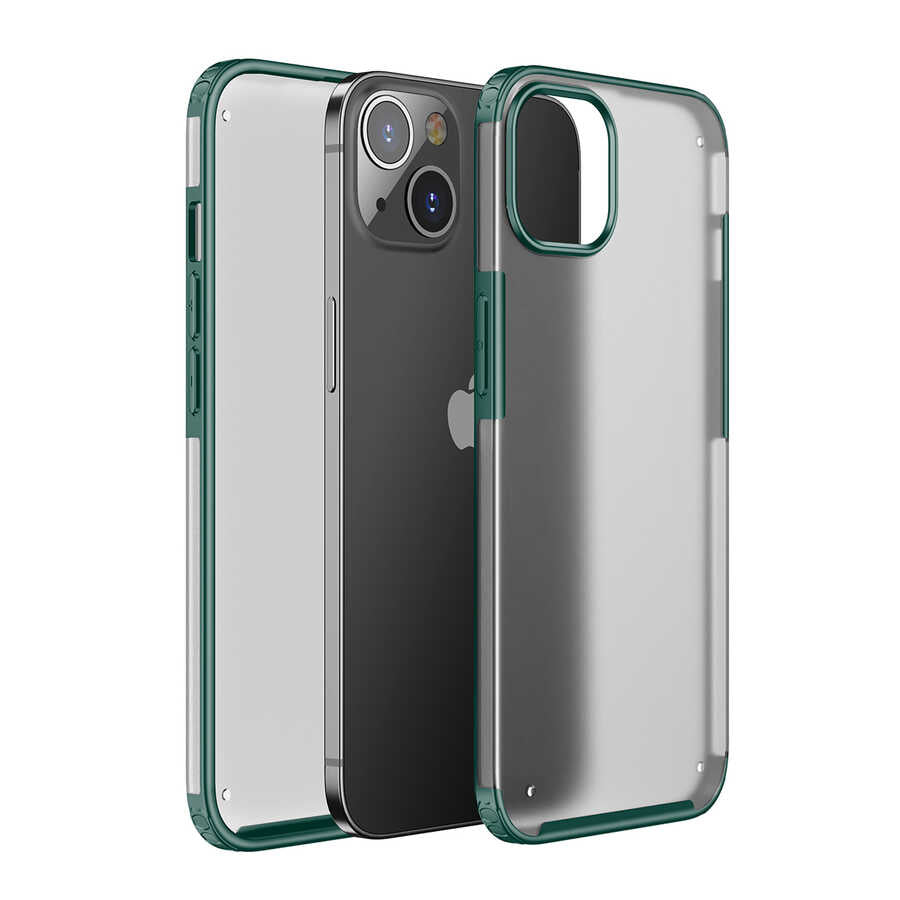 Apple iPhone 13 Kılıf Zore Volks Kapak Koyu Yeşil