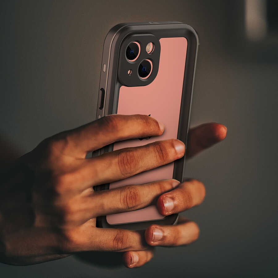 Apple iPhone 13 Mini Kılıf 1-1 Su Geçirmez Kılıf Siyah