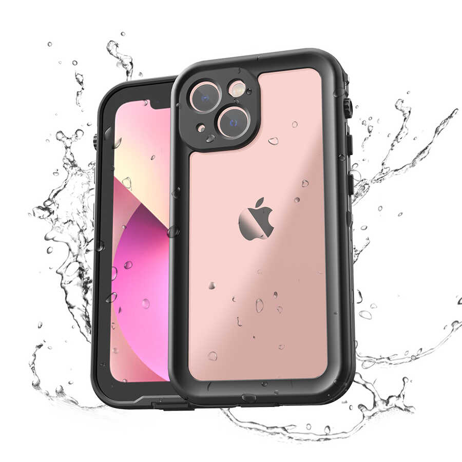 Apple iPhone 13 Mini Kılıf 1-1 Su Geçirmez Kılıf Siyah