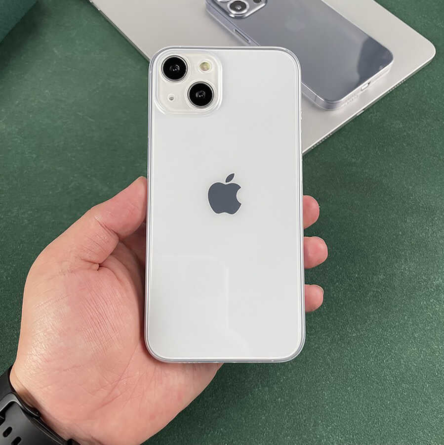 Apple iPhone 13 Mini Kılıf Zore Blok Kapak Renksiz