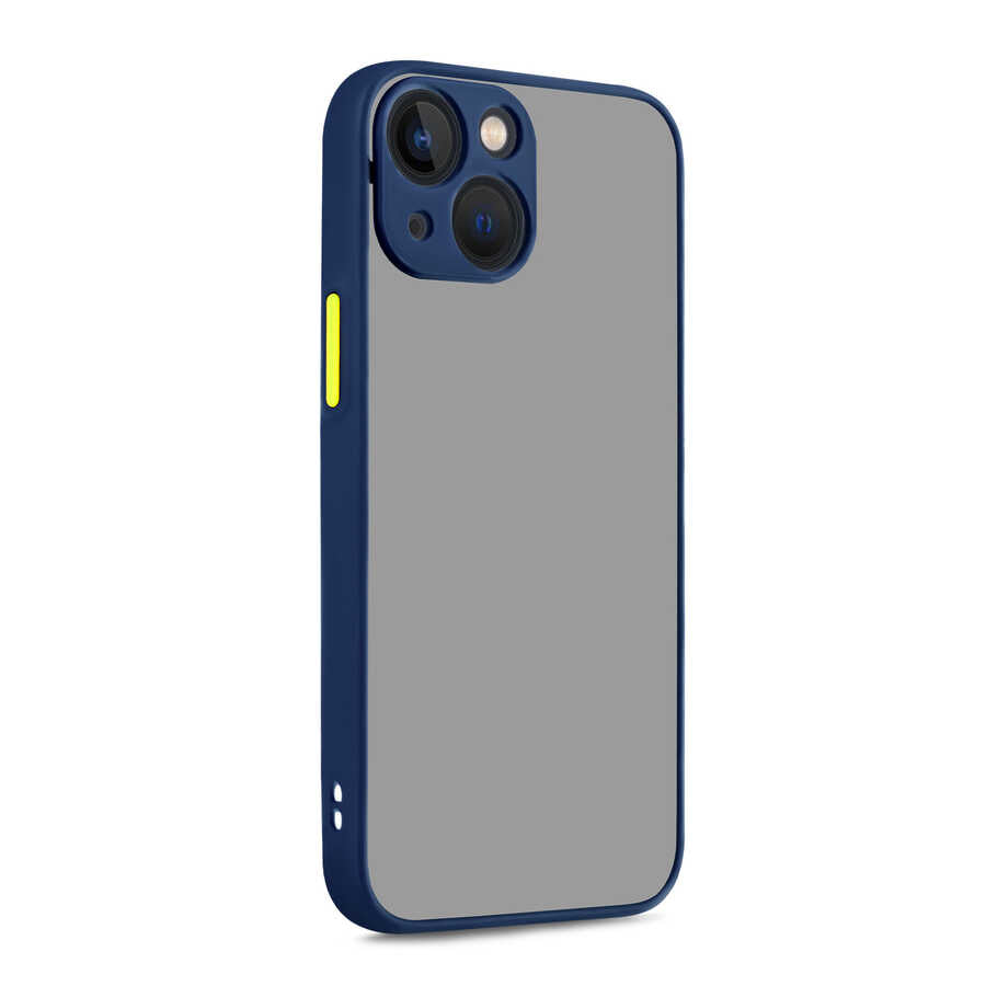Apple iPhone 13 Mini Kılıf Zore Hux Kapak Lacivert