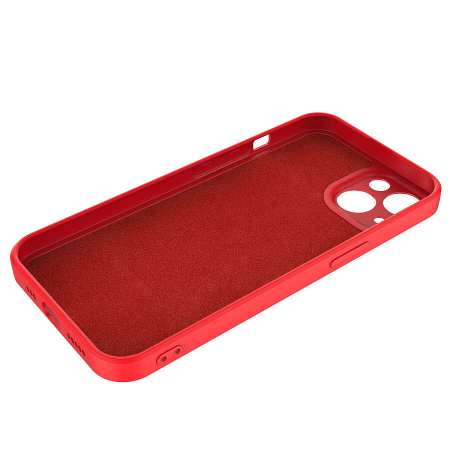 Apple iPhone 13 Mini Kılıf Zore Mara Lansman Kapak Pembe Koyu