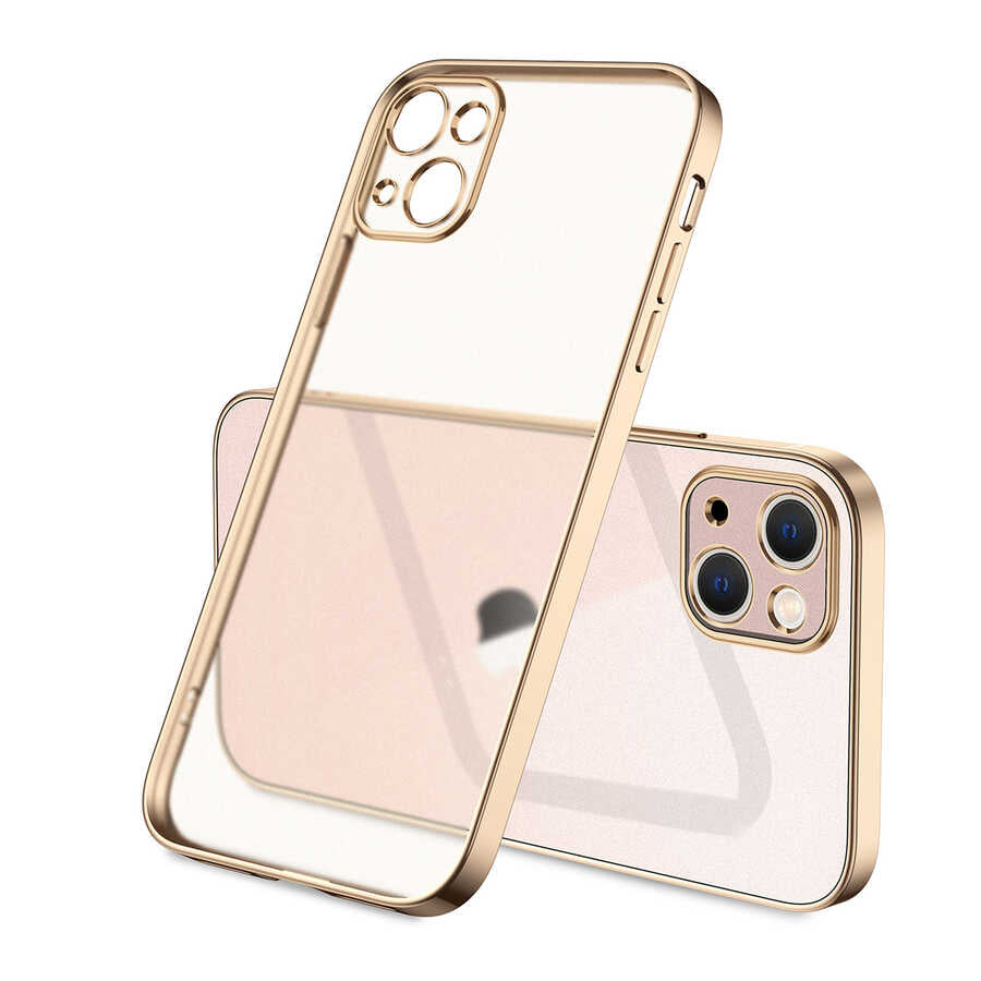 Apple iPhone 13 Mini Kılıf Zore Mat Gbox Kapak Gold