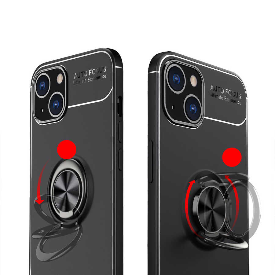 Apple iPhone 13 Mini Kılıf Zore Ravel Silikon Kapak Kırmızı