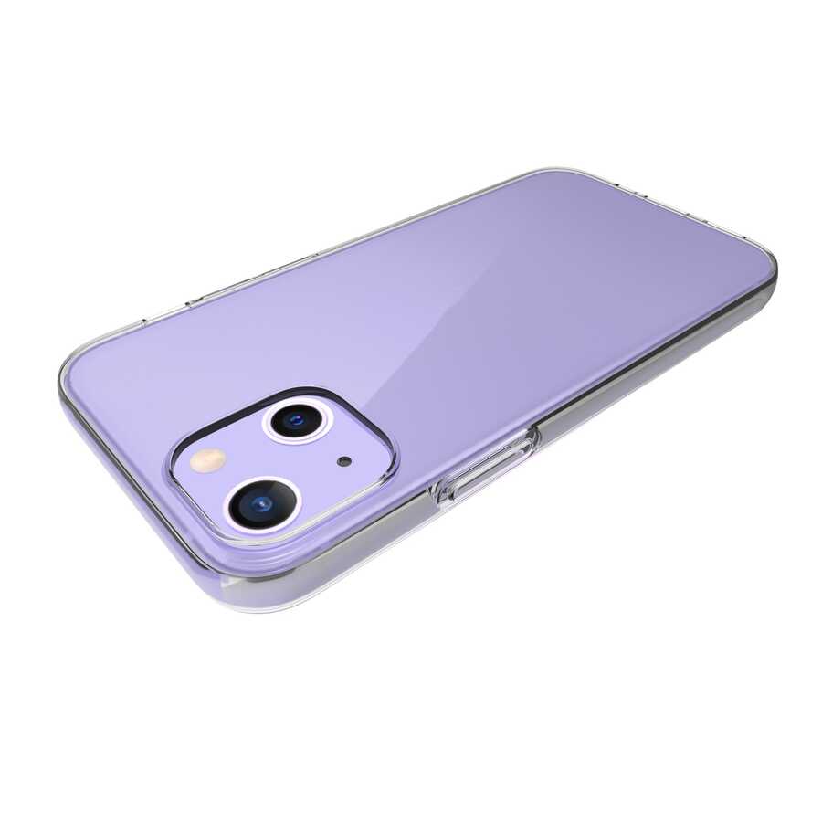 Apple iPhone 13 Mini Kılıf Zore Süper Silikon Kapak Renksiz