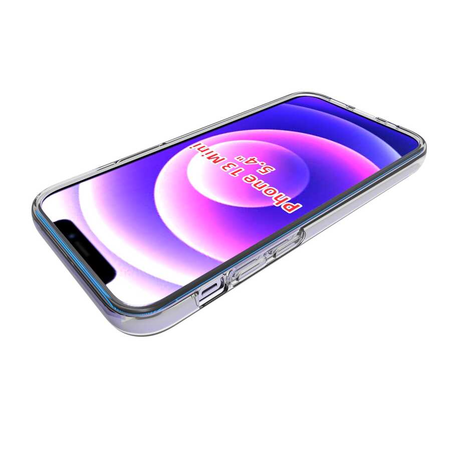 Apple iPhone 13 Mini Kılıf Zore Süper Silikon Kapak Renksiz