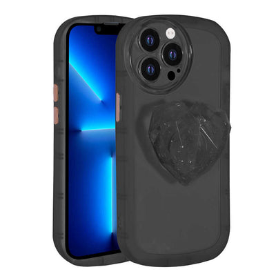 Apple iPhone 13 Pro Kılıf Kamera Korumalı Pop Soketli Renkli Zore Ofro Kapak Siyah