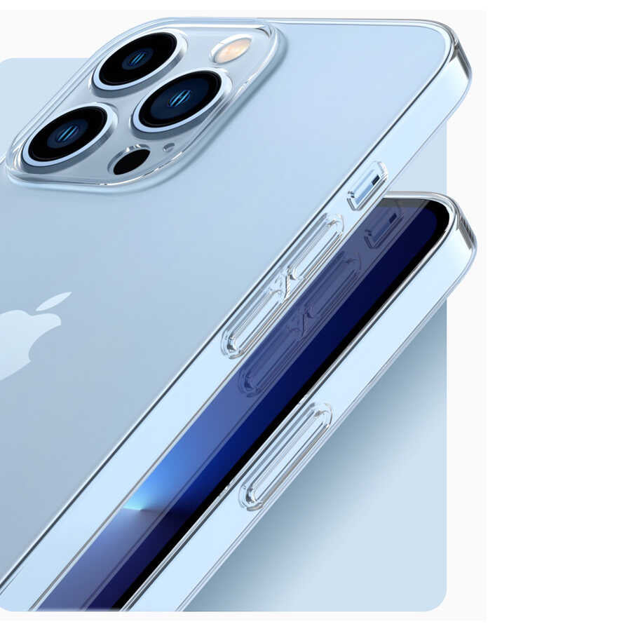 Apple iPhone 13 Pro Kılıf Zore Blok Kapak Renksiz