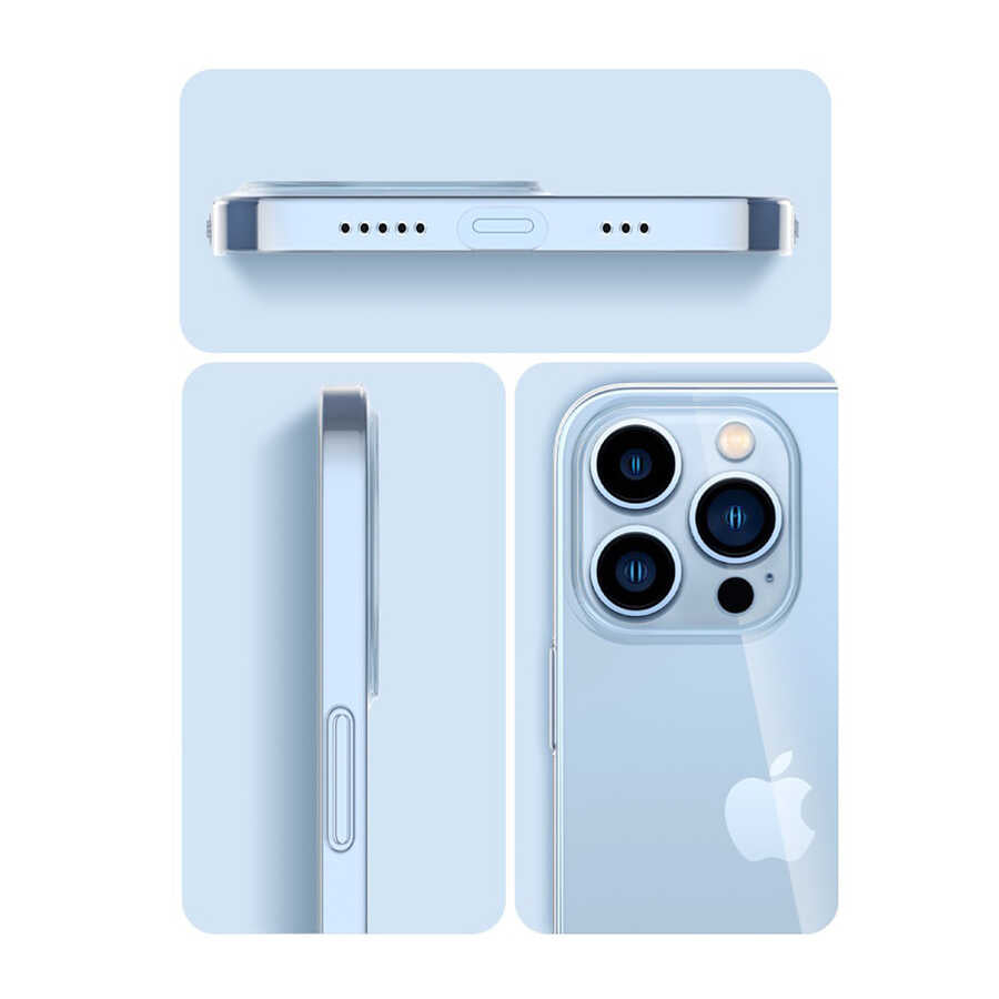 Apple iPhone 13 Pro Kılıf Zore Blok Kapak Renksiz